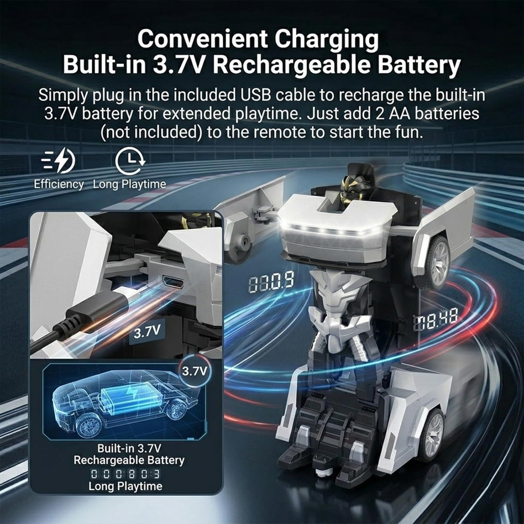 2-in-1 Cyber RC Auto Transformer Roboter – EIN-klick Verformung, 360° Rotation Drift, 2.4G Hz Mehrsp