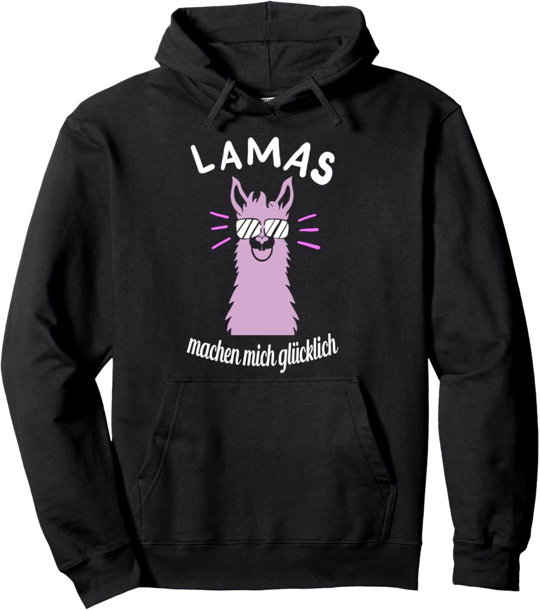 Lamas machen mich glücklich Pullover Hoodie