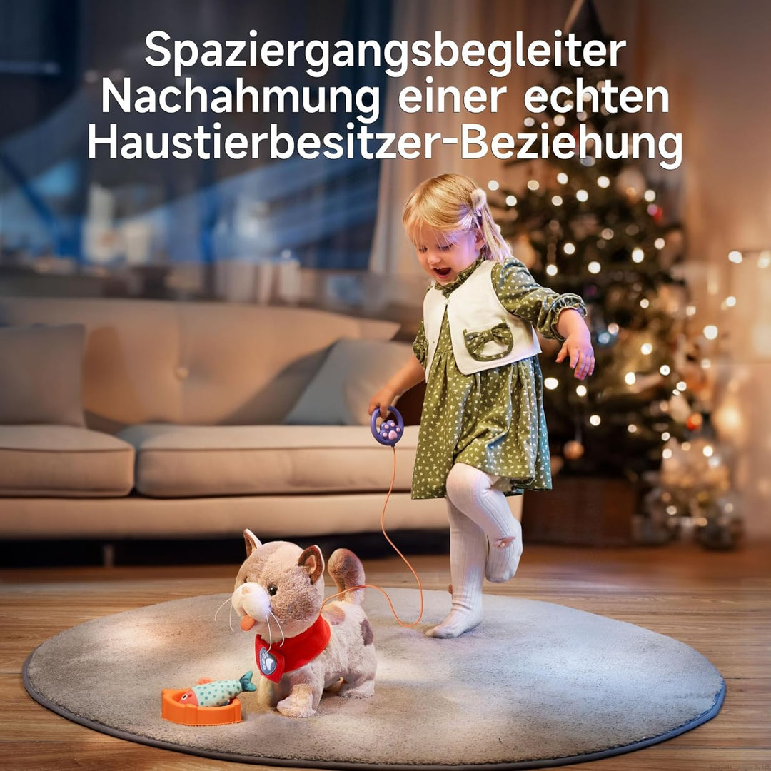 TUMAMA KIDS Elektronische Haustiere, Katze Spielzeug Kinder, Roboter Kuscheltier Plüschtiere Katze,