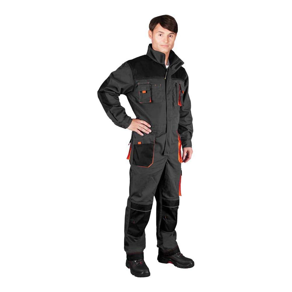 Leber & Hollman Herren Overall LH-FMN-O, 65% Baumwolle, 35% Polyester, 270 g/m2, Hochkragen, 2-Wege-