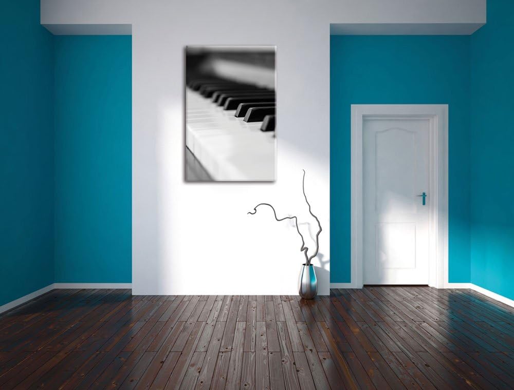 Elegantes Klavier, Format: 100x70 auf Leinwand, XXL riesige Bilder fertig gerahmt mit Keilrahmen, Ku