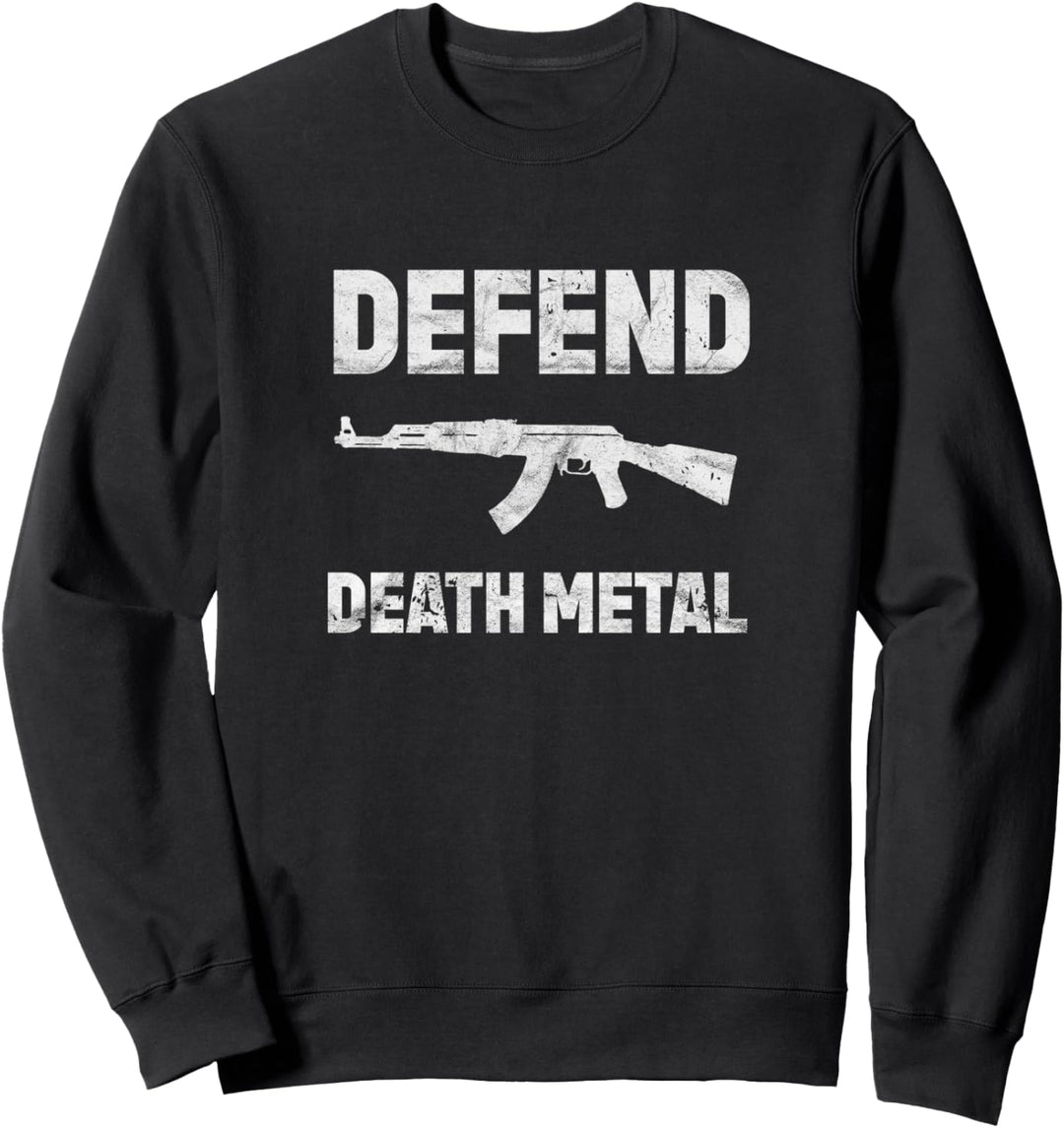 Defend Death Metal Atheist Black Satan Grindcore Lucifer 666 Sweatshirt