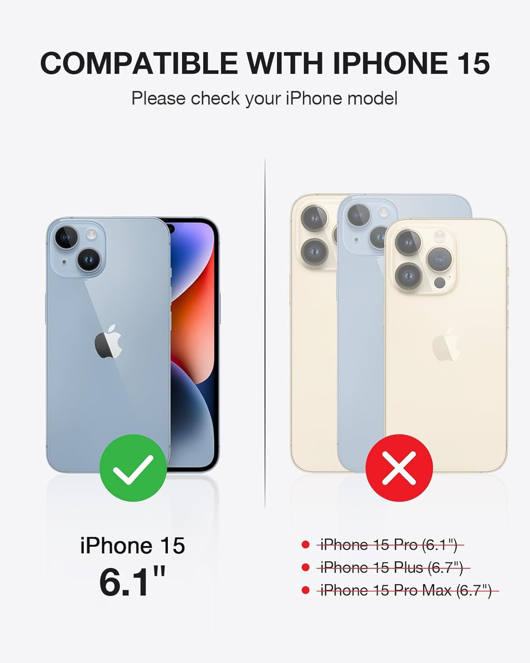 OCASE Kompatibel für iPhone 15 Hülle (2in1) Leder Stossfestes Case, Abnehmbare magnetische Hülle, Mi