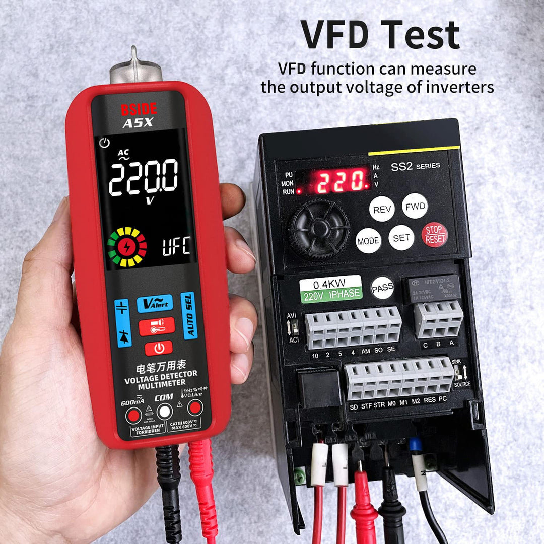 BSIDE Digital Multimeter Automatisch Stromprüfer Spannungsprüfer Farb LCD 6000 Zähler mit Temperatur