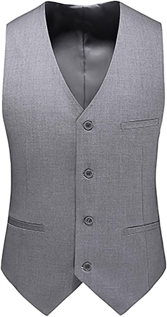 KUDORO Anzüge Herren Anzüge Slim Fit 3 Teilig Herrenanzüge 3-Teilig Zwei Knöpfe für Hochzeit Sakko W