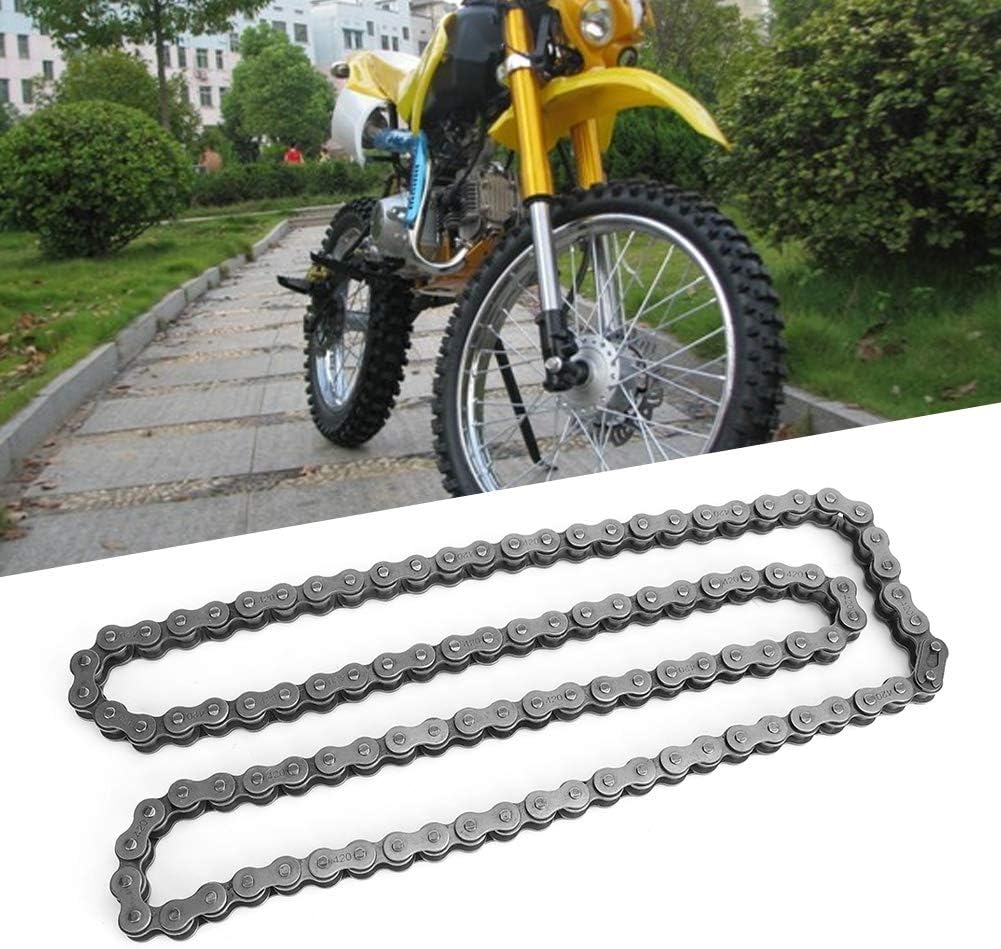 Qiilu 420 102 Motorrad Link Chain, Motorradkette Fit für 90 110 125ccm Dirt Bike ATV Quad TaoTao SUN