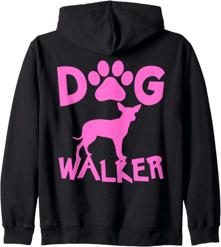 Dog Walker Dog and Paw Print Kapuzenjacke