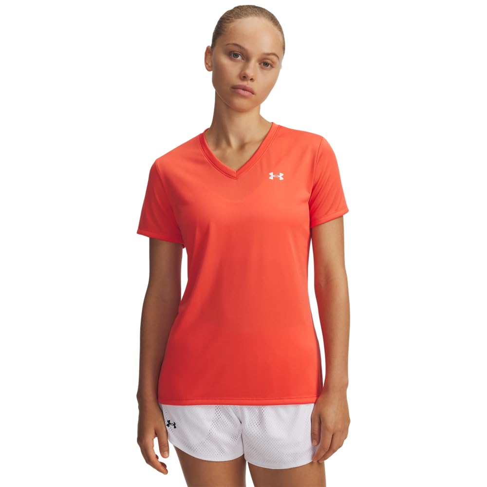Under Armour Damen Fitness T-Shirt und Tank Tech Short Sleeve Solid S Rot, S Rot