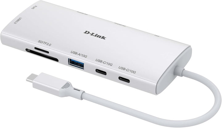 D-Link DUP-A01 USB-C Hub 10-in-1 (2X HDMI 4K@60Hz, USB 3.1/3.0, 100W Power Delivery, SD/microSD, Gig