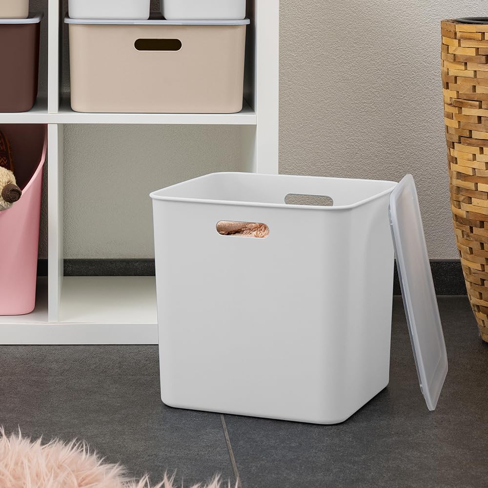 Sunware Sigma Home Aufbewahrungsboxen Klein 25L - 31,8x31,8x31,1cm - Kunststoff Aufbewahrungsbox Ohn