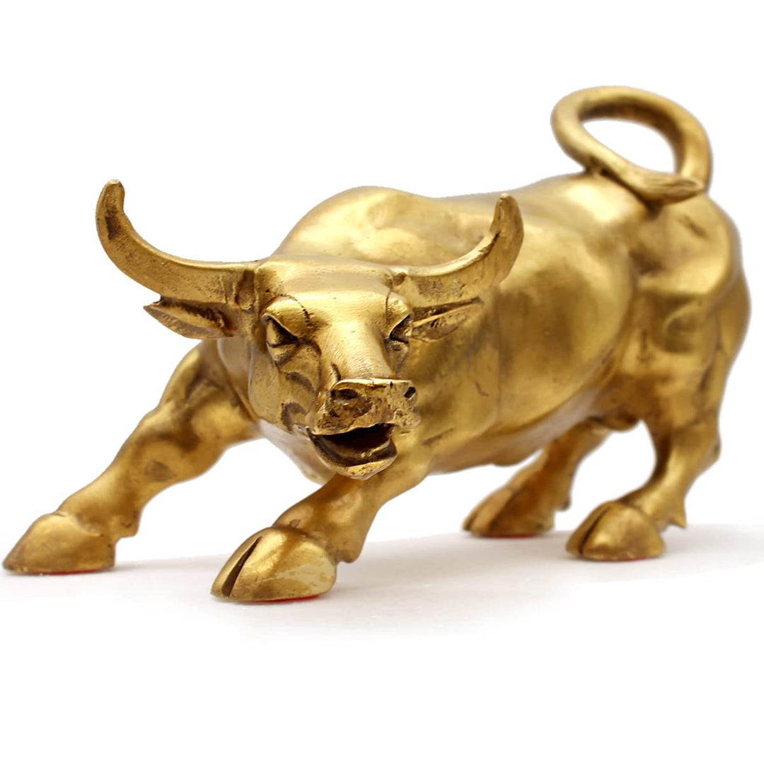 WANLIAN Wall Street Messing-Bullstatue – Feng Shui Glückssymbol der Börse, Skulptur Heimdekoration r