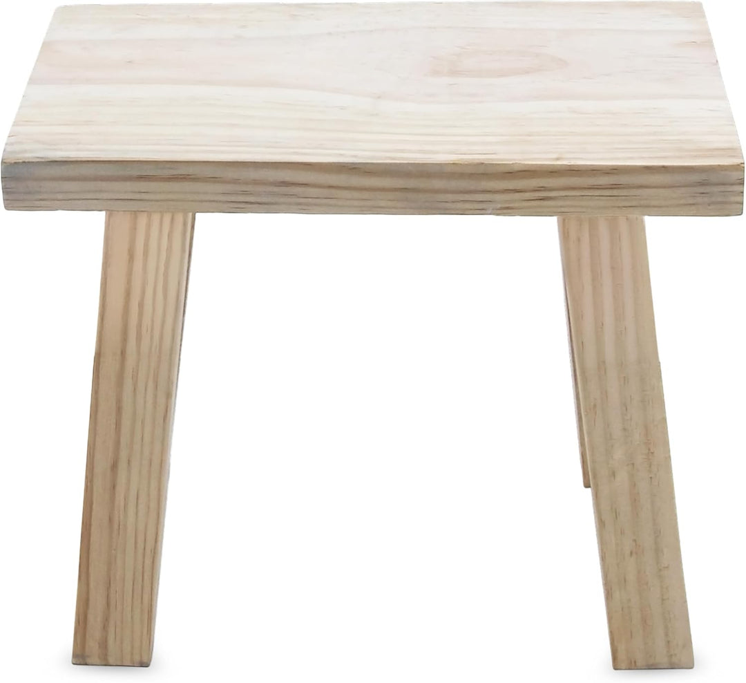 Spetebo Echtholz Blumenbank Natur rechteckig - 31 x 25 cm - Holz Pflanzenständer naturbelassen - Blu