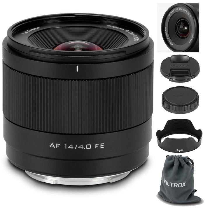VILTROX 14mm F4.0 FE-Mount-Objektiv für Sony, Vollformat-Autofokus-Ultraweitwinkel-Festbrennweite fü
