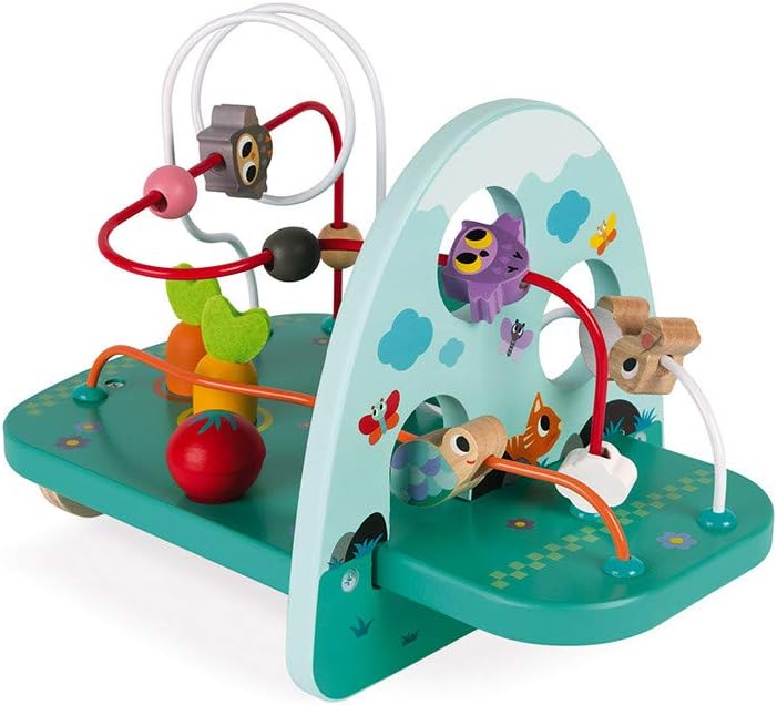 Janod - Wooden Looping Rabbit & Co - Toddler Manipulation and Motor Skills Toy - For children from t