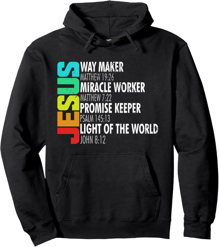 Vintage-Design Jesus Is My Waymaker Isaia 43:19 Used-Look Pullover Hoodie