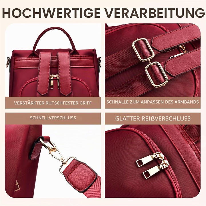 shepretty Wasserdichter Diebstahl-Rucksack für Damen 3-8864rot, 3-8864rot