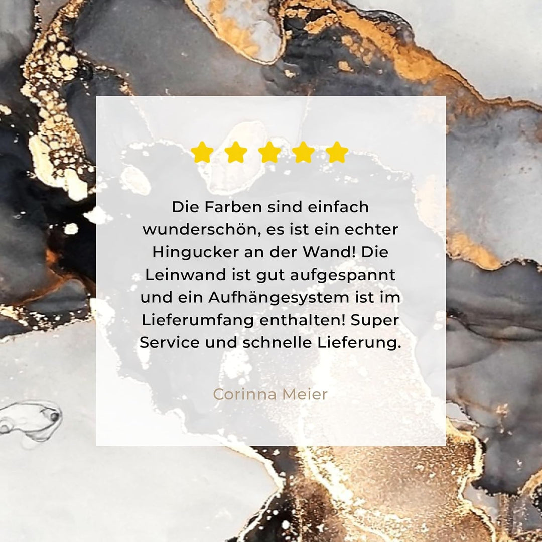 MuchoWow© Bild auf Leinwand Gross 120x80 cm XXL Schlafzimmer Bilder Wand Goldene Deko Wohnzimmer Mod