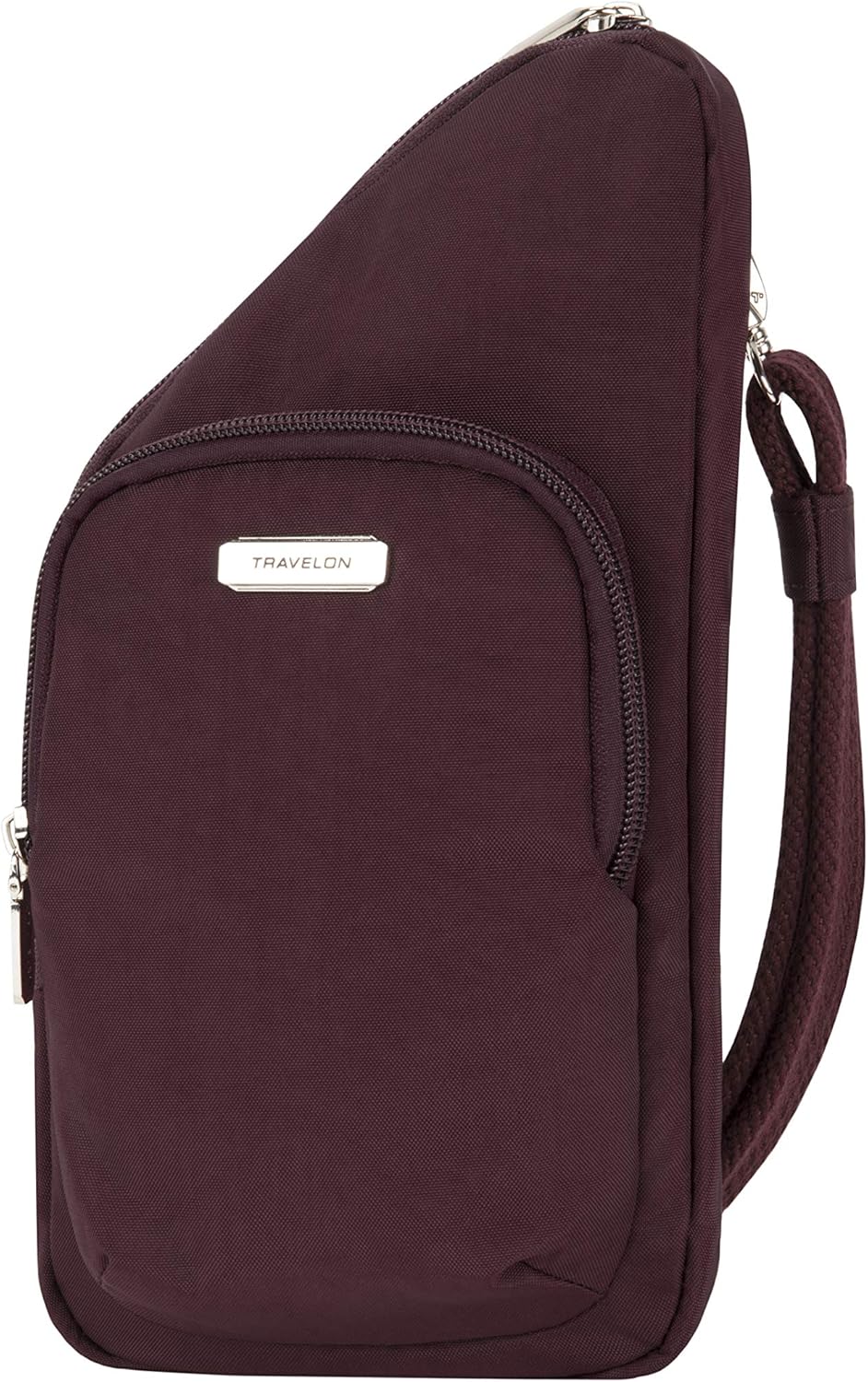 Travelon Unisex Essentials Umhängetasche Compact Crossbody Dunkles Bordeauxrot, Compact Crossbody Du