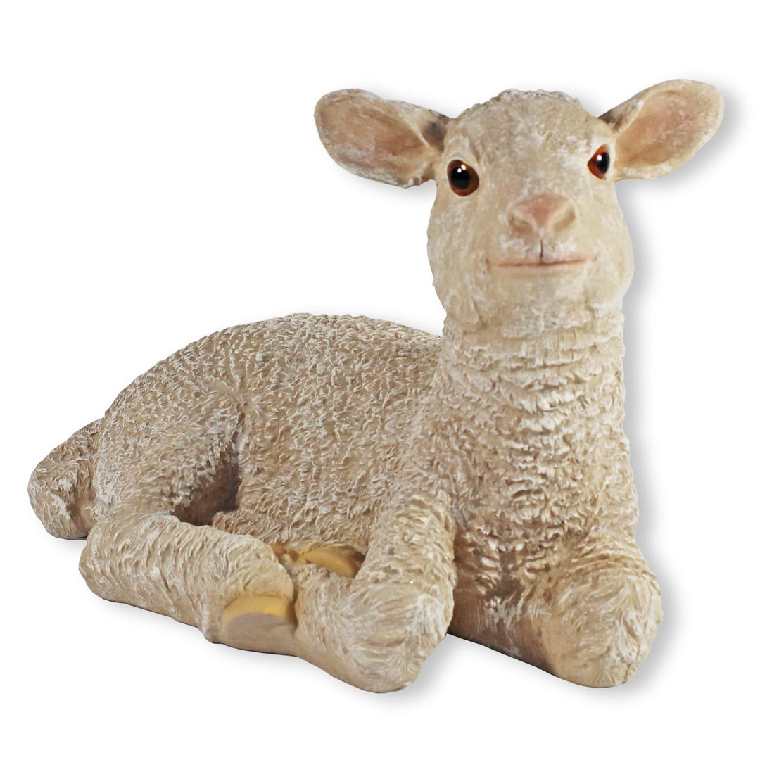 Fachhandel Plus Dekofigur Lamm Lotta liegend Gartendeko Tierfigur Schaf Lämmchen Gartenfigur