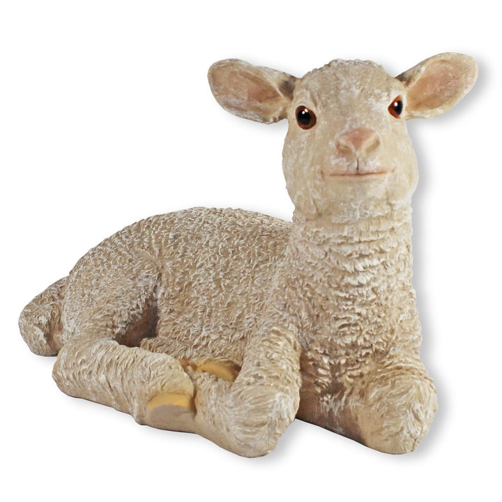 Fachhandel Plus Dekofigur Lamm Lotta liegend Gartendeko Tierfigur Schaf Lämmchen Gartenfigur