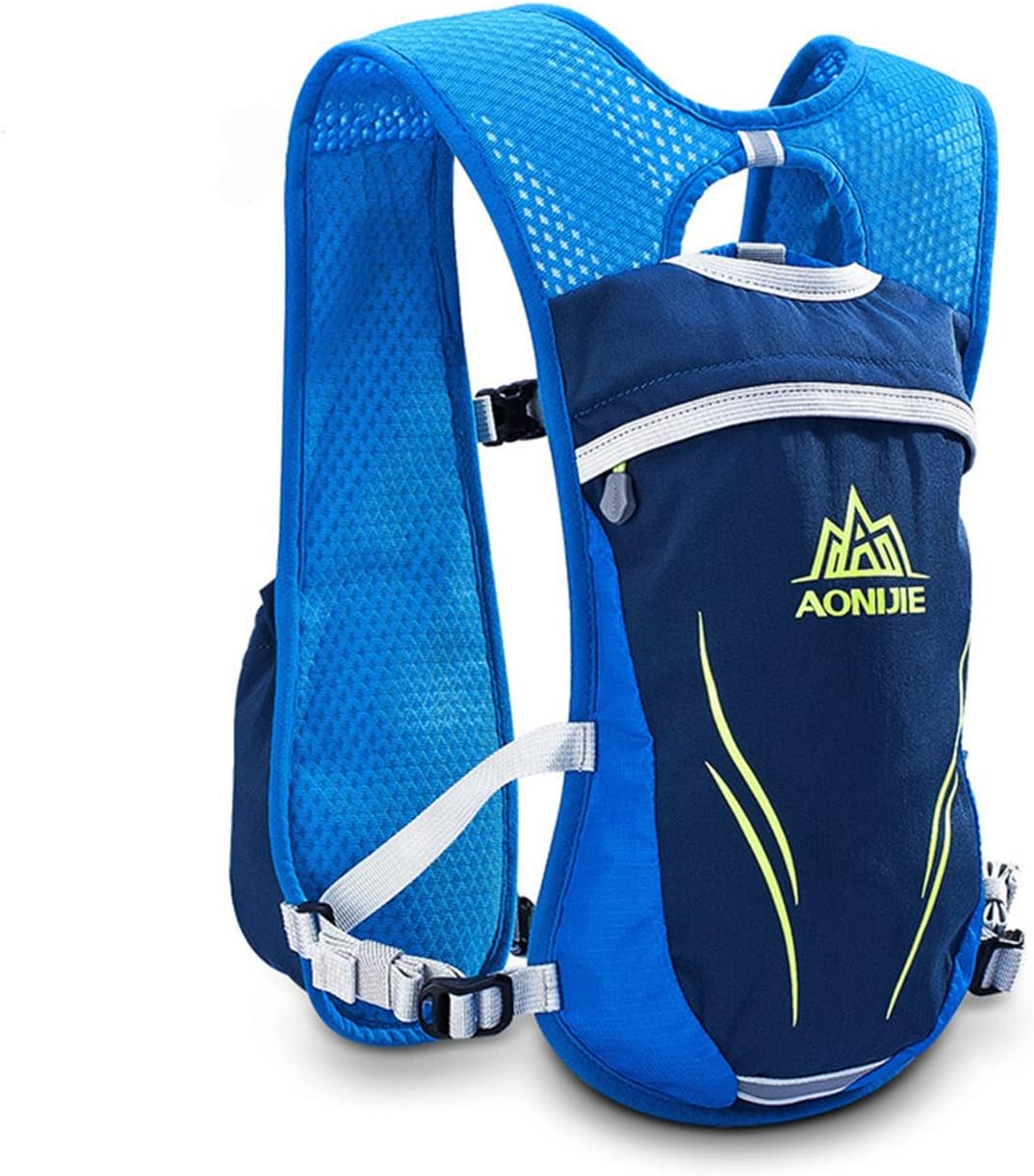 AONIJIE Ultrleicht 5.5L Laufen Running Trinkrucksack Hydrationspack Hydration Rucksack, Blau