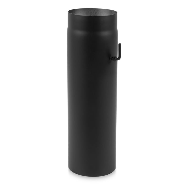 Ø 150 mm - Ofenrohr 50 cm mit Drosselklappe Schwarz Ofenrohr 50 cm mit Drosselklappe - Ø 150 mm