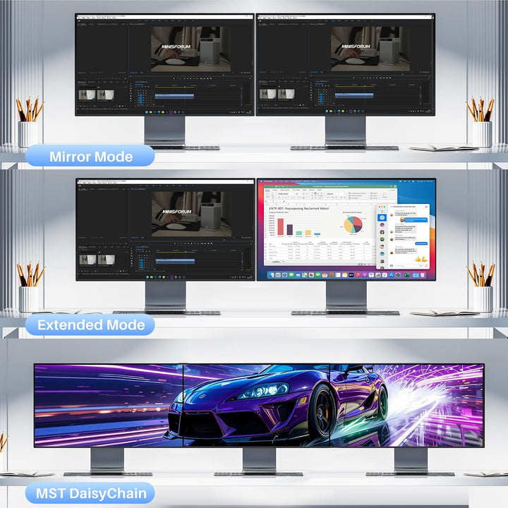 Flexibles &amp; Schlankes Silikon DisplayPort Kabel 0,5 M, Weiches 8K DP Kabel, Extrem Dünnes DisplayPor