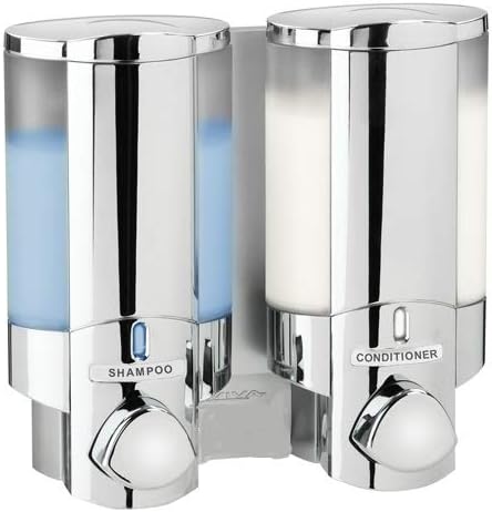Seifenspender - Hygienespender Aviva II Chrom mit 2 Kammern Wandmontage