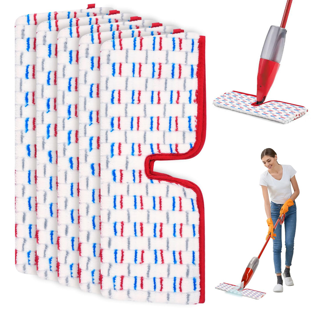 5 Stück Mop Pads Kompatibel mit Vileda 1-2 Spraymax Sprühwischer, Wiederverwendbar Ersatzbezug Kompa