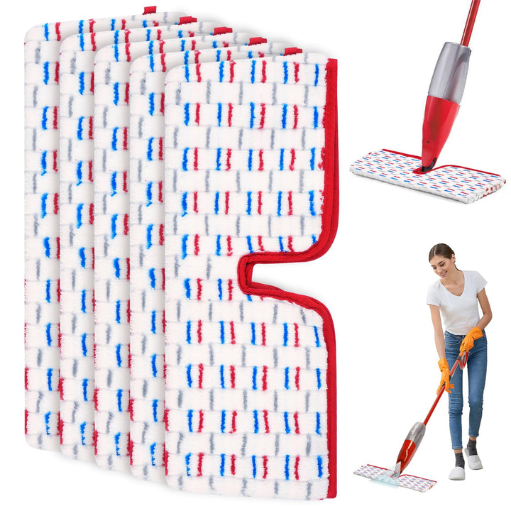 5 Stück Mop Pads Kompatibel mit Vileda 1-2 Spraymax Sprühwischer, Wiederverwendbar Ersatzbezug Kompa