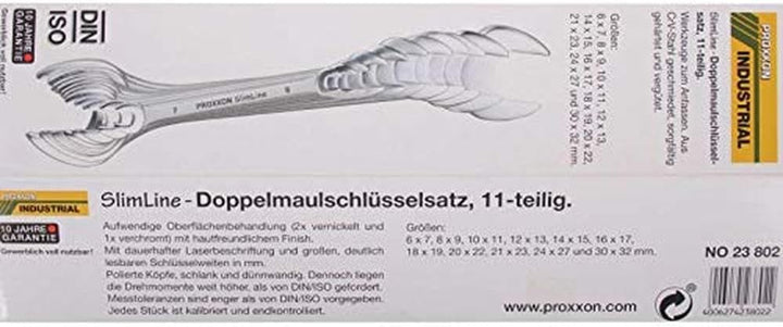 Proxxon Doppel-Maulschlüsselsatz, 11-teilig von , 23802