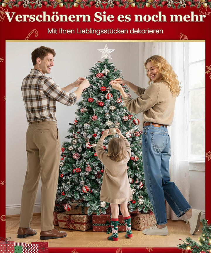 Yorbay künstlicher Weihnachtsbaum Tannenbaum mit Ständer 120cm-240cm für Weihnachten-Dekoration Mehr