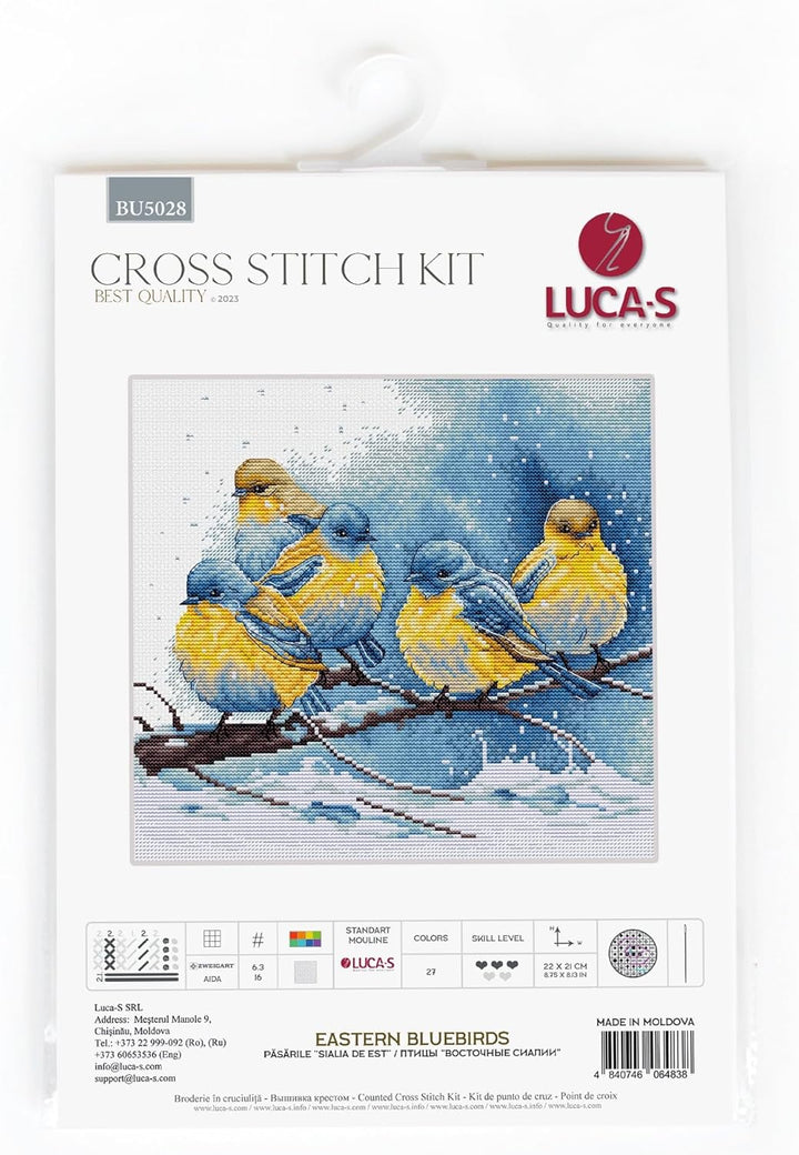 Luca-S BU5028 Kreuzstich-Set "Eastern Bluebirds"