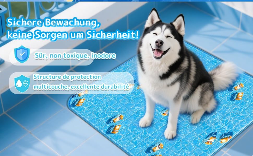 Kühlmatte Hund Kühlbett Für Hunde 60×90CM L|Neu 2026|Hundekühlmatte Selbstkühlend Waschbar Haustier