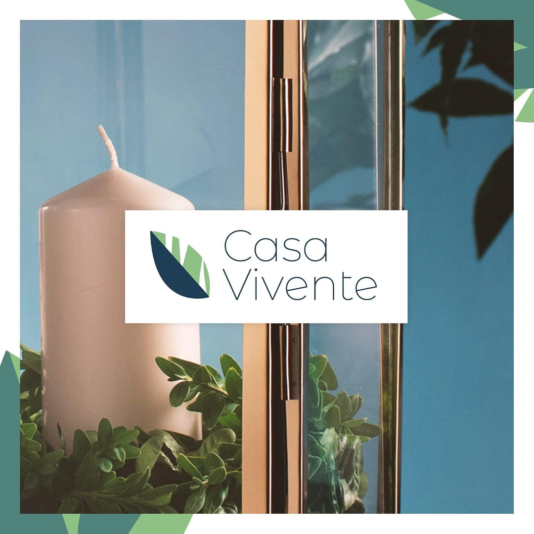Casa Vivente Laterne aus goldfarbenen Edelstahl, Windlicht für Kerzen, Dekorative Beleuchtung zum Au