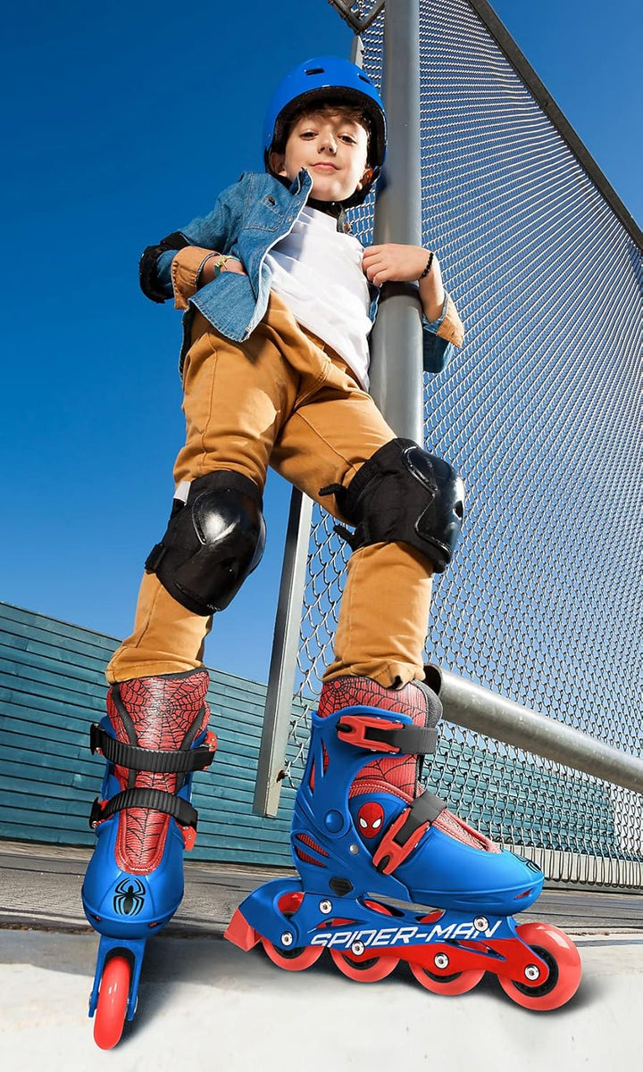 STAMP - ROLLERS INLINES / TRISKATES Einstellbar 2 in 1 SPIDERMAN 30-33 Blau, SPIDERMAN 30-33 Blau
