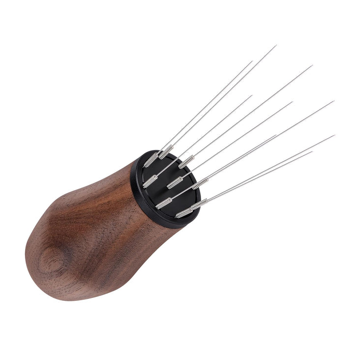 Normcore WDT Verteilerwerkzeug mit Ständer V3, Weiss-Verteilungstechnik, Espressomührer mit 9 Zinken