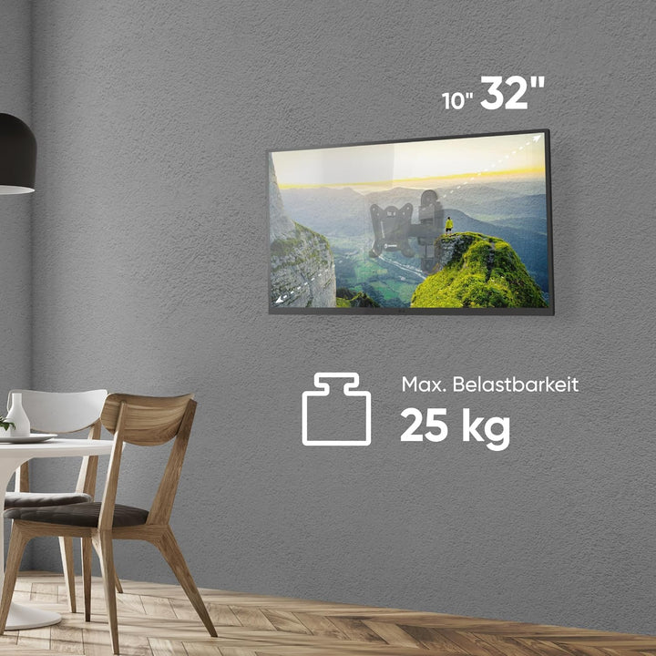ONKRON neig- und schwenkbare Halterung für TV 10" - 32" mit einem Gewicht bis zu 25 kg max VESA 100x