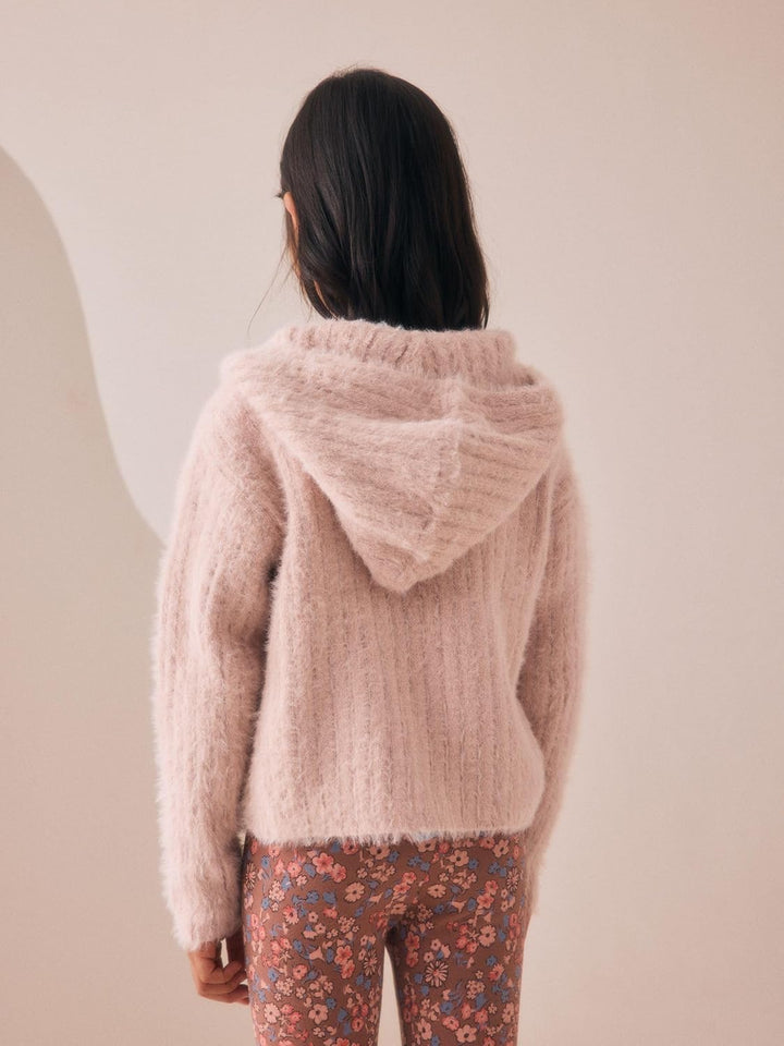 NEXT Mädchen Flauschige Kapuzenjacke mit durchgehendem Reissverschluss 16 Jahre Rosa, 16 Jahre Rosa