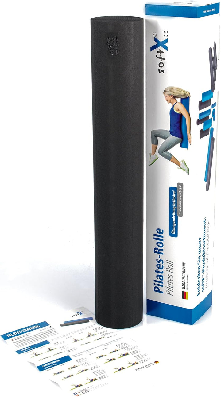 softX Pilates Trainingsgerät Rolle, Schwarz, 90 x 14.5 x 14.5 cm, 6520163