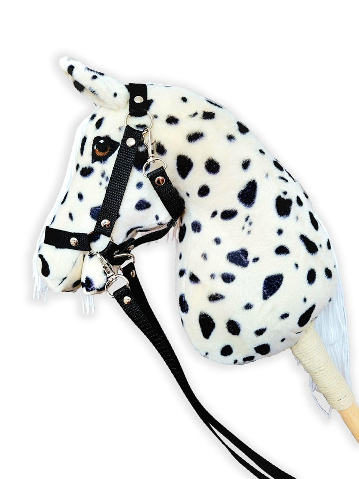 Steckenpferd A4 (Pferd auf einem Stock) Hobby Horse A4 komplett mit Kantar wie auf dem Foto (Black a