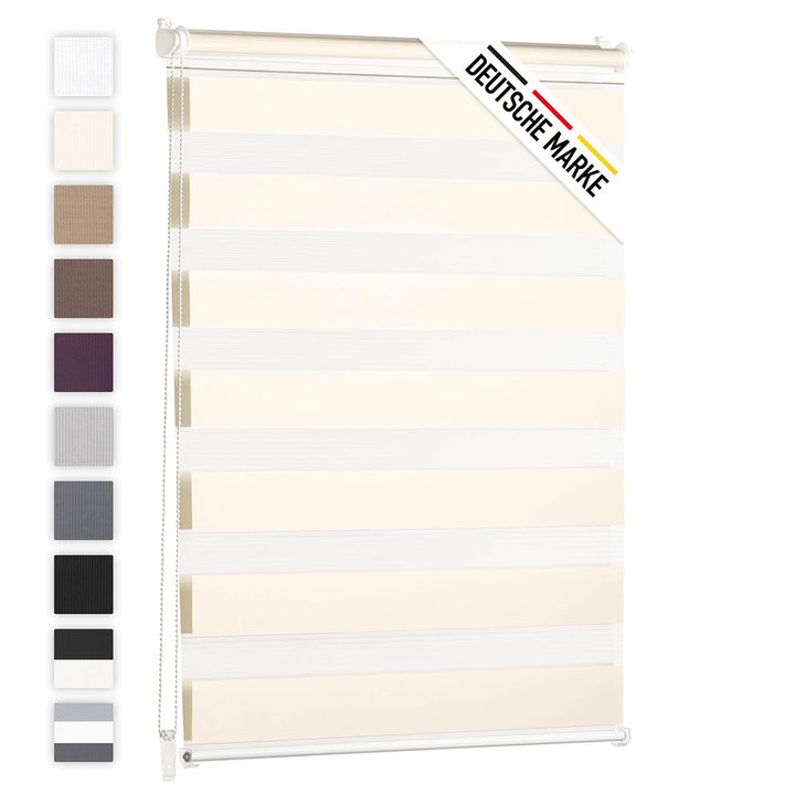 Blumtal Doppelrollo 60 x 155-195cm - Klemmfix Rollo, Rollos für Fenster ohne Bohren, Klemmrollo für