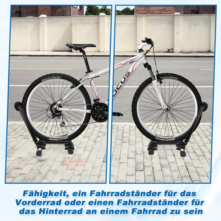 Jaxguom Zwei montierte Fahrradständer Hinterradständer Displayständer Fahrradständer Klappbar Alumin
