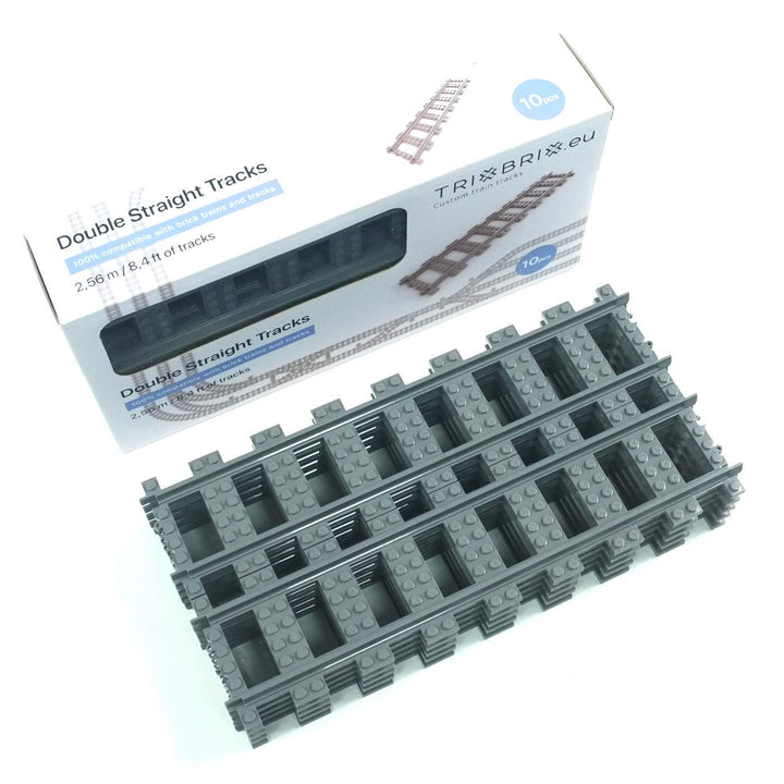 Trixbrix.eu Crossings (Double Straight Tracks Box 10 Stück) Double straight tracks BOX 10pcs, Double