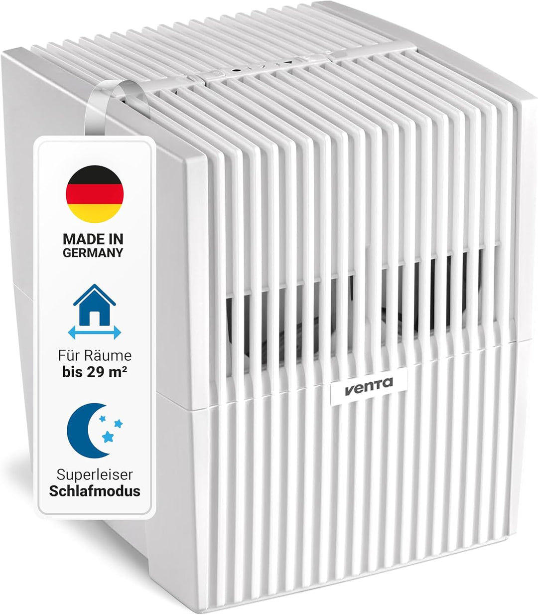Venta Luftbefeuchter LW15 Classic Original, sehr leise 20 dB(A), energieeffizient 2 Watt, hygienisch