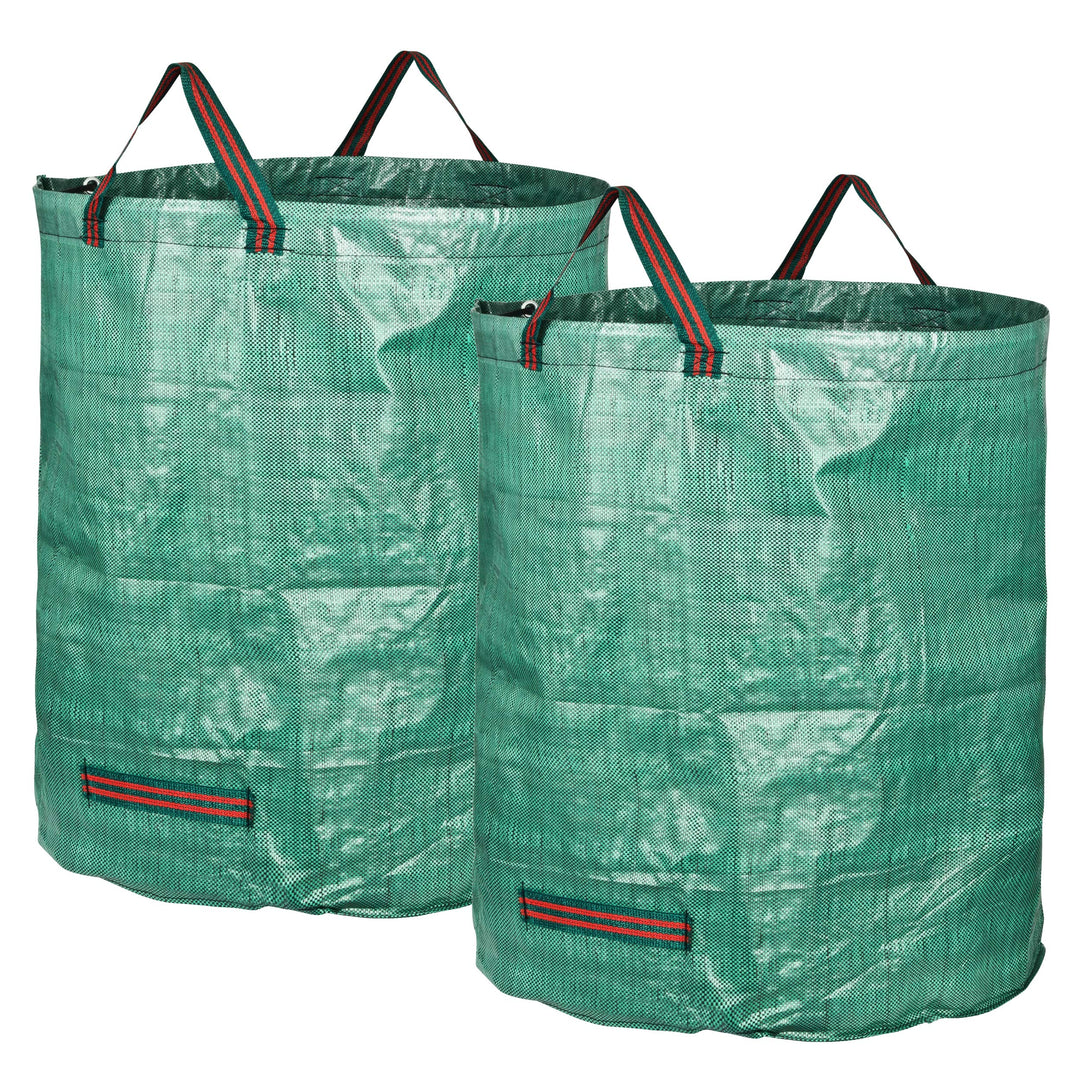 GardenMate 2X 272l Gartensack Laubsack Gartenabfallsack stabil - Gartensäcke für Gartenabfälle - Lau