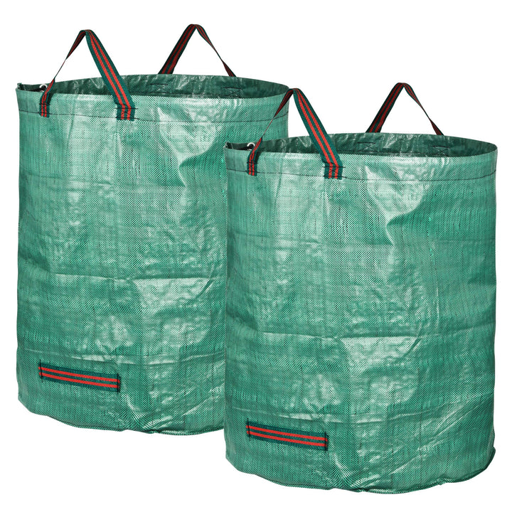 GardenMate 2X 272l Gartensack Laubsack Gartenabfallsack stabil - Gartensäcke für Gartenabfälle - Lau