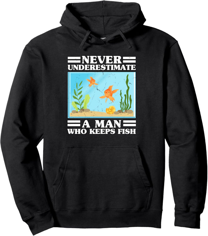 Herren Unterschätzen Aquaristik Fischhaltung Fische Aquarium Pullover Hoodie