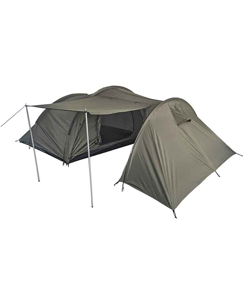 Mil-Tec 4-Personenzelt mit Stauraum 2,50 x 4,20 M Woodland, Woodland