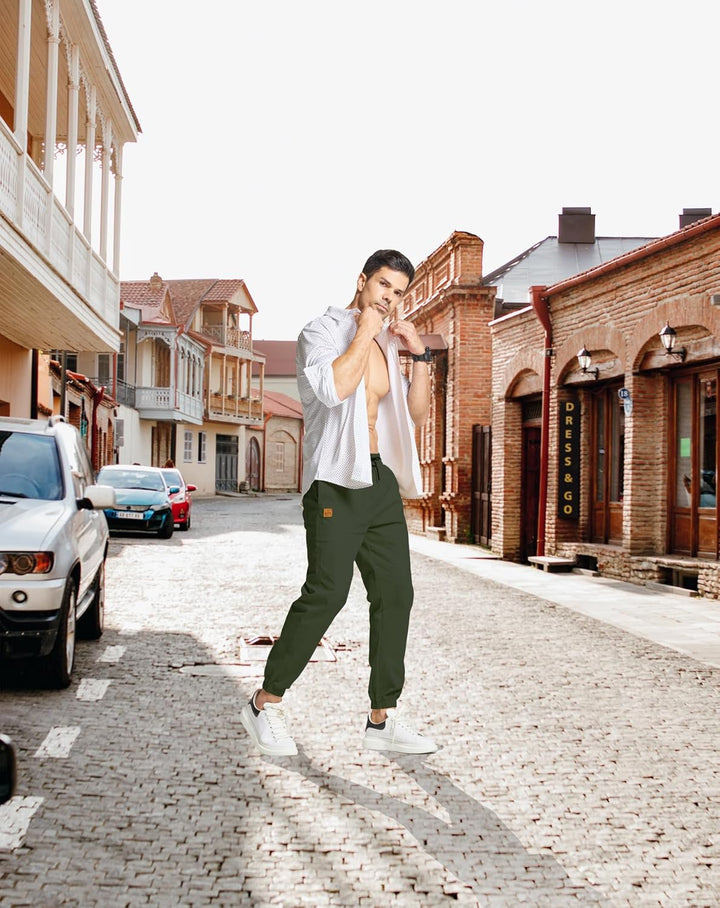 ZOXOZ Herren Hose Chino Cargo Hose Freizeithose Baumwolle Sporthose Casual Jogginghose Elastische Ta